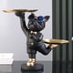 thumbnail image 2 of Kuymtek Estatua Resina para Perro 2 Bandejas Metal Adorno Perro Bulldog Fresco para Regalo (negro), 2 of 7