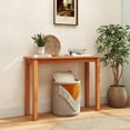 thumbnail image 2 of Costway 2 PCS Outdoor Dining Table with Slatted Tabletop Buffet Bar Storage Organizer, 2 of 9