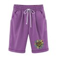 thumbnail image 1 of Pantalones Cortos Casuales para Mujer Día de la Independencia Impreso Elástico de la Cintura, Pantalones Cortos de Verano para Mujeres, 1 of 4