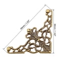 thumbnail image 2 of Uxcell Metal Box Corner Protectors Vintage Decor Edge Guard Protector 36 x 36 x 49mm Bronze Tone 10 Pack, 2 of 3