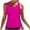 Blue, variant on HomeGardon Swim Tops Women Push up Swim Top High Neck Solid Color Top Bathing Suit Tops for Women Tank Tops Swimsuits Navy-2XL