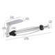 thumbnail image 3 of Paper Towel Holder, Easy-to-Use Wall Mount Under Cabinet, Aluminum Alloy Paper Roll Holder with Self-Adhesive Gold, 3 of 5