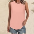 thumbnail image 2 of ZyeKqe Summer Tops for Womenn Sleevelss Tank Tops Plain Crewneck Shirts Casual Loose Tees, 2 of 8