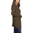 thumbnail image 2 of Women's Lightweight Casual Open Front Long Sleeve Solid Cardigan Office Wear S-3XL, 2 of 4