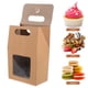 thumbnail image 5 of Bolsas Kraft con ventana transparente para galletas Bolsas de papel marrón Bolsas de papel Kraft para envasado de alimentos Bolsas Kraft para pequeñas empresas para exhibición de tiendas, 5 of 5