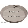thumbnail image 3 of Austin Planter 16 inch(14.25 inch Base) Plant Saucer Single Natural Colored Polypropylene Made in USA, 3 of 8