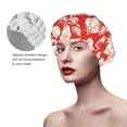 thumbnail image 2 of KLL Tomatoes Pattern Shower Cap & Bath Cap for Women,Reversible Oversized Waterproof Shower Caps for all Hair Lengths,Elastic Reusable Bathing Hair Cap, 2 of 6