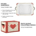 thumbnail image 2 of 2 Pack Storage Bins with Handle Fabric Organizer Basket Foldable Box Valentines Day Love Letter 14.2x10.2x8.3, 2 of 8