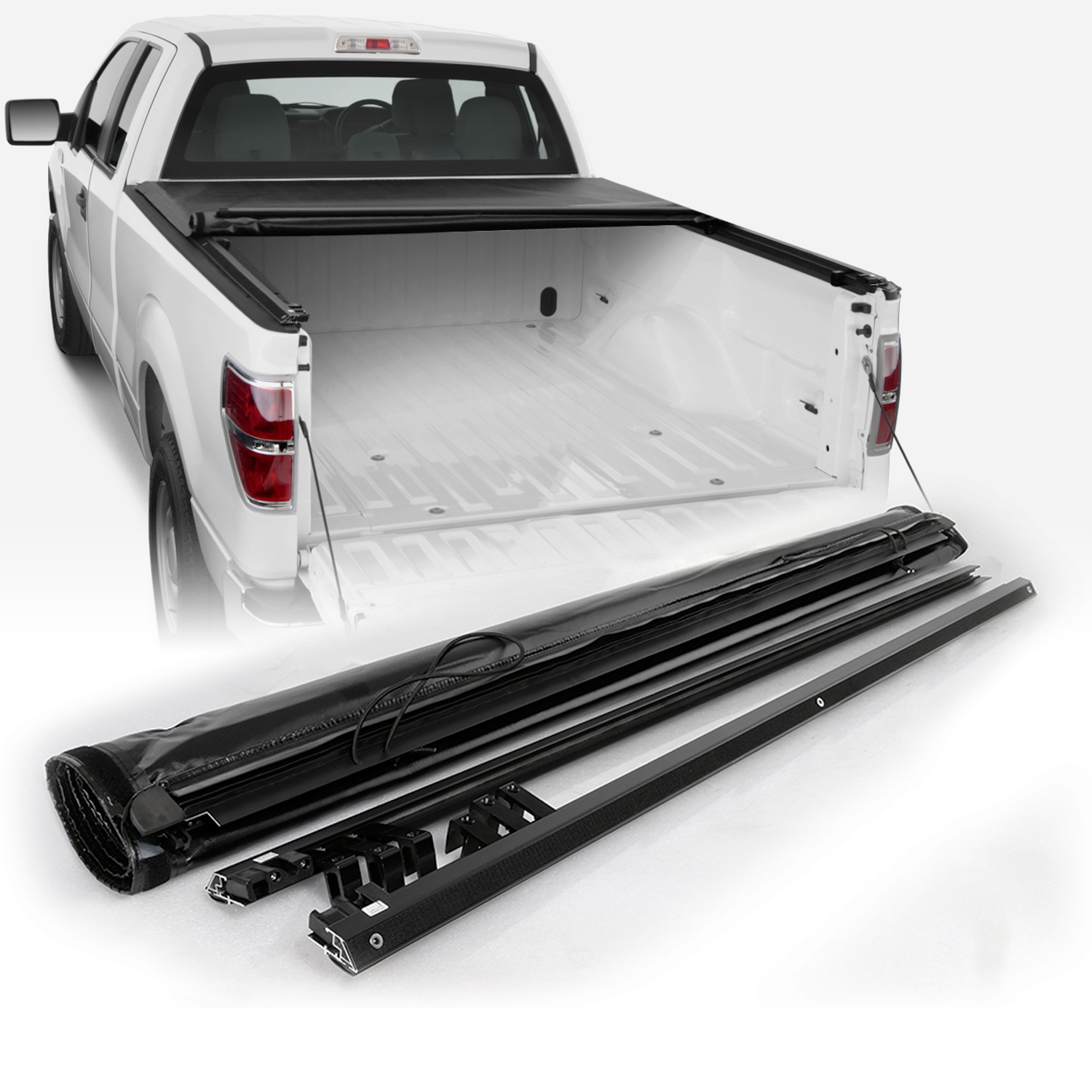Soft Roll Up Tonneau Cover For 20042014 F150 Styleside 5.5Ft (66