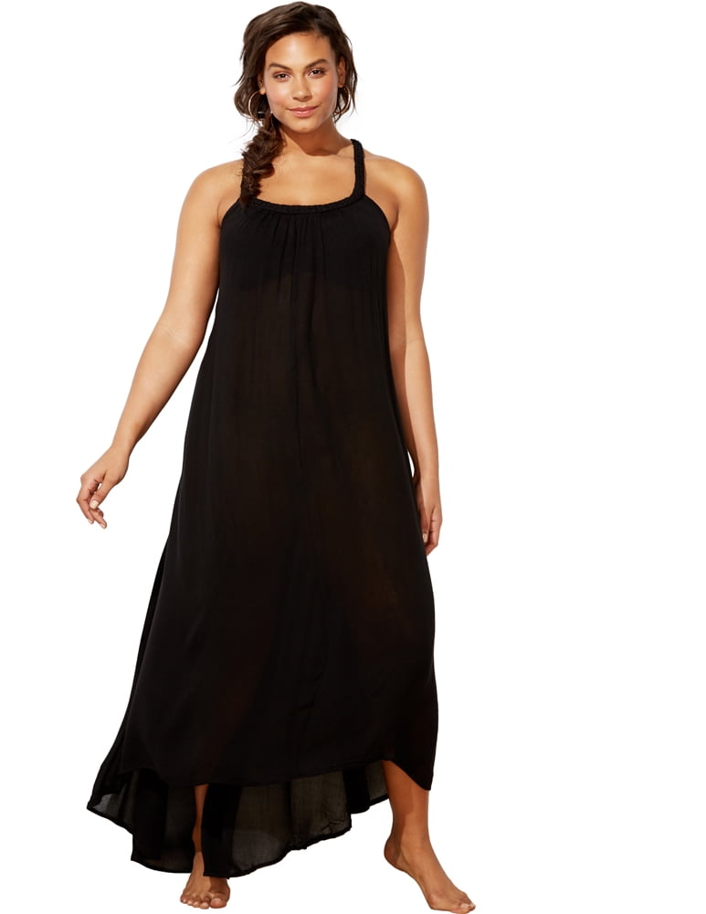 plus size maxi dress swim cover up