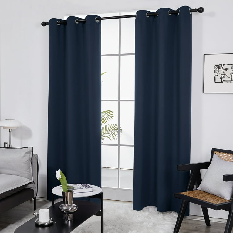 Navy Blue Bedroom Curtains