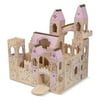 Melissa & Doug Folding Princess Castle Wooden Dollhouse With Drawbridge and Turrets