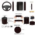 thumbnail image 7 of HUISEFOR 15 Packs Red Bat Car Seat Cover Full Set Easy Installation Steering Wheel Cover Seat Belt Cover Rear View Mirror Cover Garbage Can Air Vent Storage Bag Keychain Car Trash Can, 7 of 7