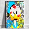 thumbnail image 1 of Graffiti Canvas Disney Mickey Mouse and Donald Duck Canvas Print Painting Coloful Wall Art Poster Pictures for Living Room Decor60x90cm No Frame Gao Jinjia LED, 1 of 2