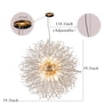 thumbnail image 5 of Large Crystal Chandeliers 24-Lights, Dandelion Gold Beaded Hanging Lamp High Ceiling, Modern Sputnik Firework Pendant Lights for Kitchen Island Bedroom Living Room Dining Room, 5 of 6