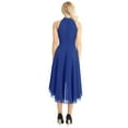 thumbnail image 3 of DPOIS Women's Asymmetrical High Low Chiffon Halter Short Formal Bridesmaid Dress, 3 of 6