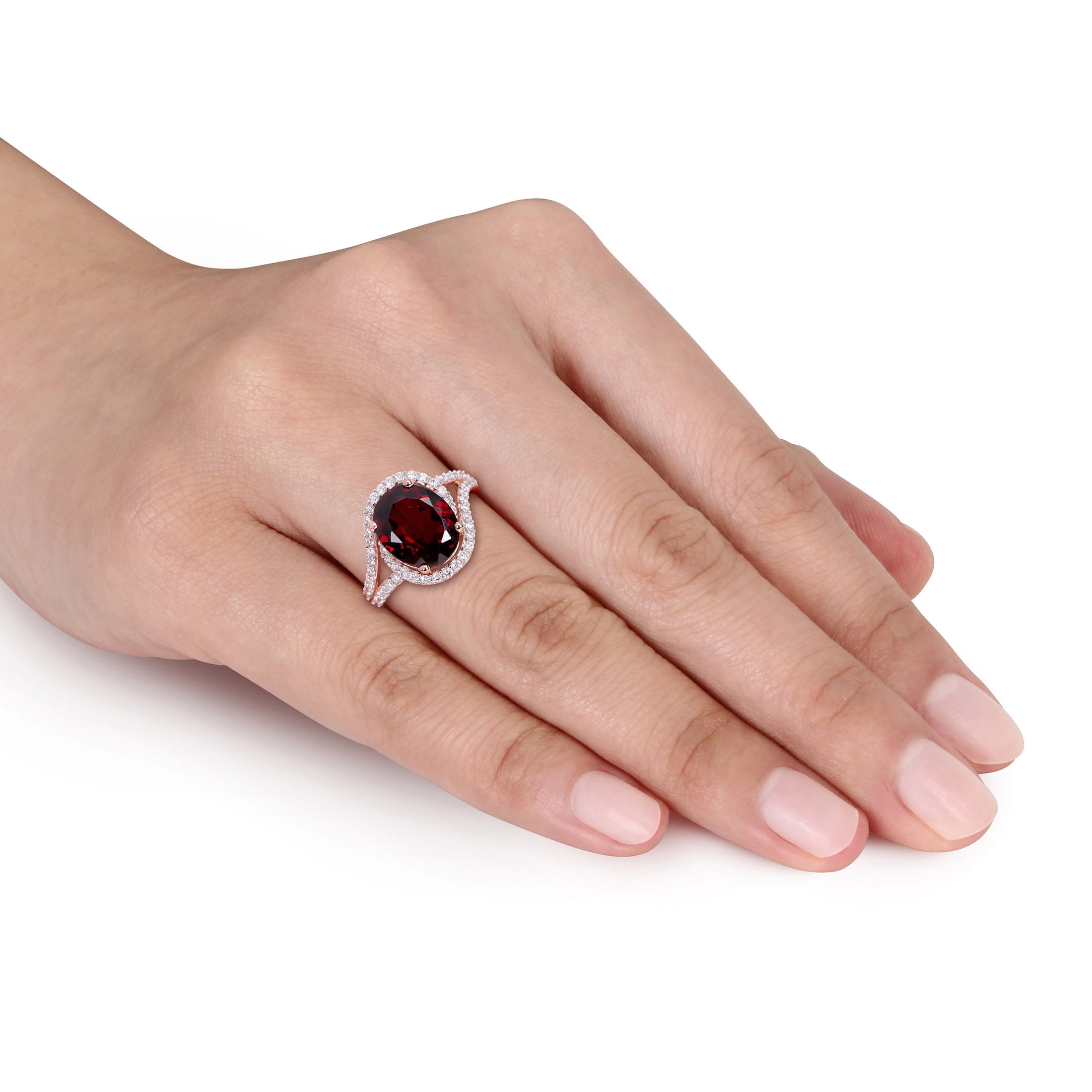 Everly Women's Garnet 14k Rose Gold Ring