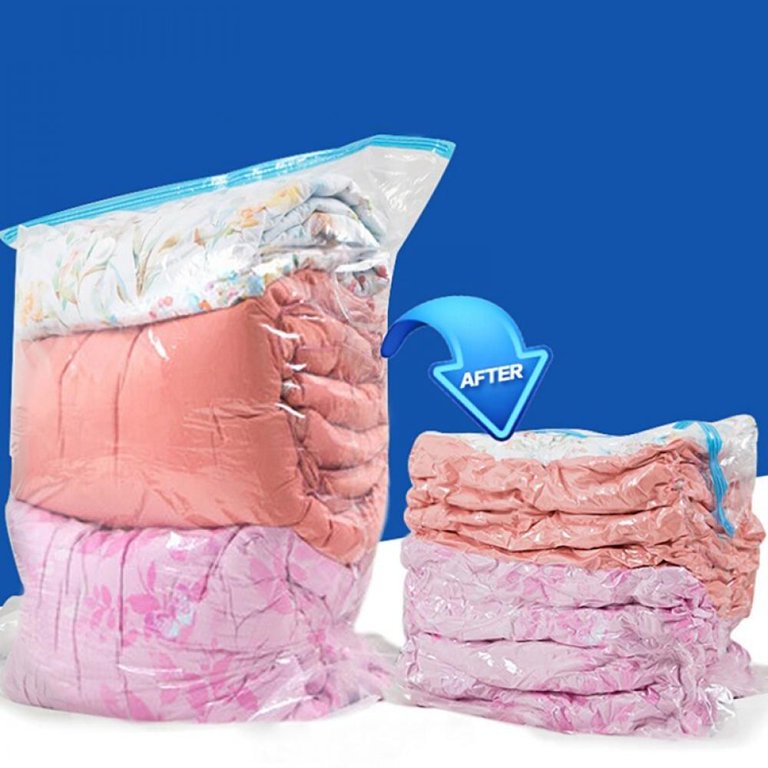 Vacuum Storage Bags With Valve Transparent Folding Compressed