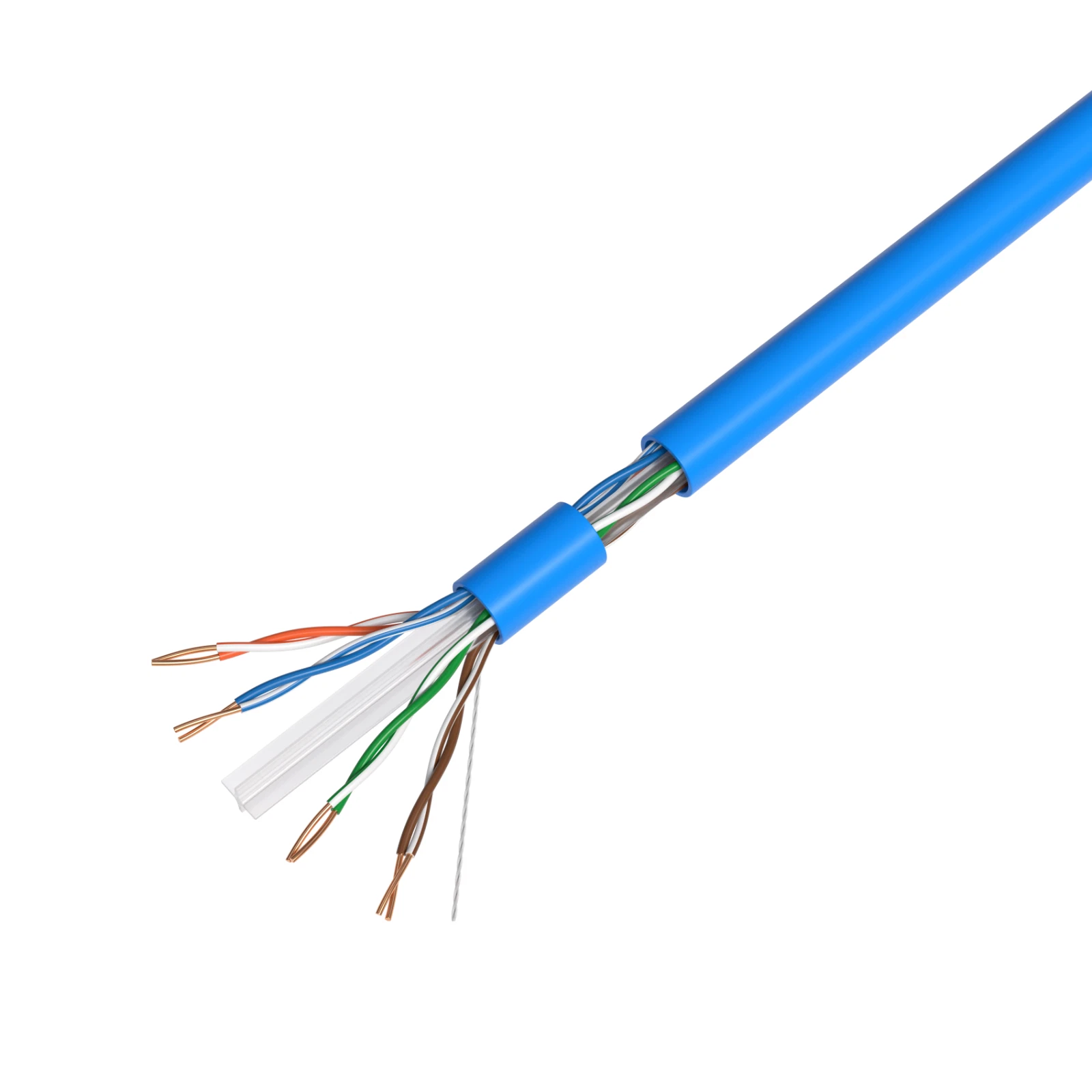 Cat5e Ethernet Cable 1000ft Bulk Pull Box, Solid 24AWG UTP LAN Network Wire, Copper Clad Aluminum (CCA), Blue, Cables Direct Online