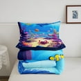 thumbnail image 5 of Erosebridal Marine life Sealife Comforter Set Toddler Fish Bedding Set Ocean Creature Themed Comforter Underwater Animal Pattern Quilt Set, 5 of 7
