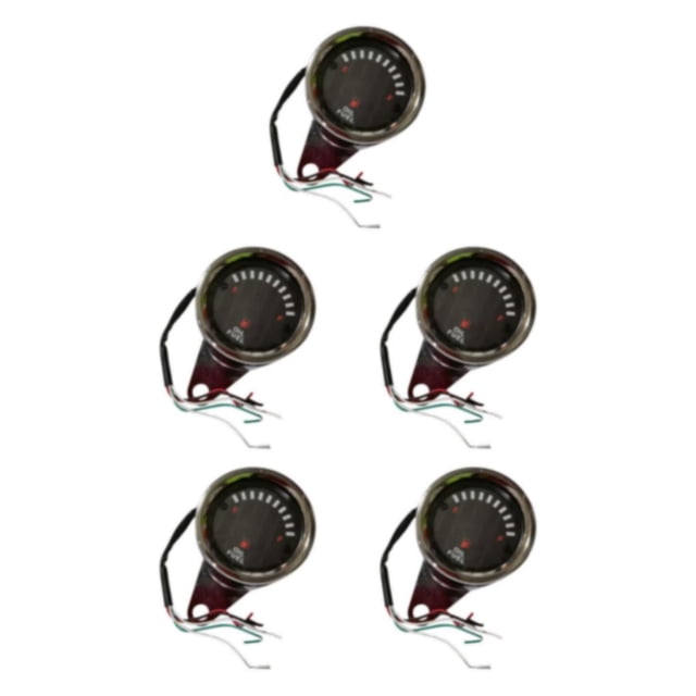 Maytalsory 60mm Universal Car Motorcycle Fuel Level LED Meter Display 12V Gauge Light Style A 5Set