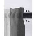 thumbnail image 6 of Black Gray Ombre Curtains 72 Inch Length, Sheer Curtains for Bedroom Living Room Window Vintage Country Wooden Rod Pocket Voile Drapes Kitchen Curtains Small Half Window 52"x72" 2 Panels, 6 of 6