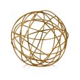 thumbnail image 3 of HomeRoots 568885 7 in. Gold Aluminum Decorative Orb Tabletop Sculpture, 3 of 4