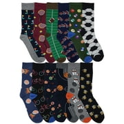 12 Pairs Men Different Touch Novelty Sports Design Casual Dress Socks