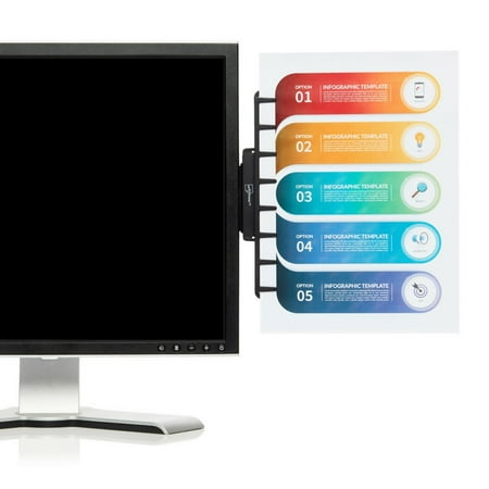 Note Tower - Monitor Mount Portable Document Holder - Black