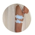 thumbnail image 3 of Chunleiiii White Garters For Bride 2 Pieces Wedding Garter For Bride Elasticity Lace Garter Wedding Garter Set For Bride Copper Sleeves for Knees, 3 of 6