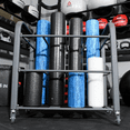 thumbnail image 2 of Power Systems Foam Roller Cart – Studio Storage Solution, Holds 12 Rollers, Steel Frame, Gray, 2 of 5
