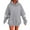 Grey, variant on XIAONU Womens Hoodies Halloween Ghost Letter Print Drawstring Hooded Sweatshirt Long Sleeve Pocket Pullover Hoodie
