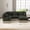 Green Black, variant on Large Modular Sectional Corner Coucheses with Tassel, 5 Seater Sofa Big Comfy Leopard Chenille U Shaped Couches with 2 Throw Pillows and 4 Lumbar Pillows, Movable Ottoman, Brown black