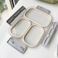thumbnail image 3 of Youkk Kids Lunch Box Stainless Steel Bento Box 3 Compartments Easy To Clean Snacks Metal Bento Box gray, 3 of 6