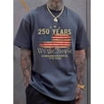 thumbnail image 6 of 100% Cotton Vintage Faded Distressed American Flag Stars Stripes “We The People” “Semiquincentennial 1776-2026” T-Shirt, Celebrating 250th US Anniversary, 6 of 10
