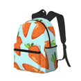 thumbnail image 2 of Daiia Cartoon Carrot School Backpack for Men Women, Unisex Large Waterproof Bookbag Schoolbag Casual Daypack for High School/College/Teens/Travel/Work Black, 2 of 8