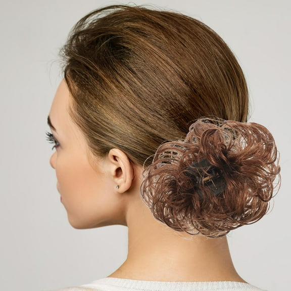 Supvox 2Pcs Large Messy Bun Hair Piece Fiber for Hair Styling Women Daily Use