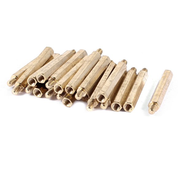 20 Piezas de Separadores Hexagonales de Latón M4x40mm Femenino a M4x6mm Masculino M4 40+6mm
