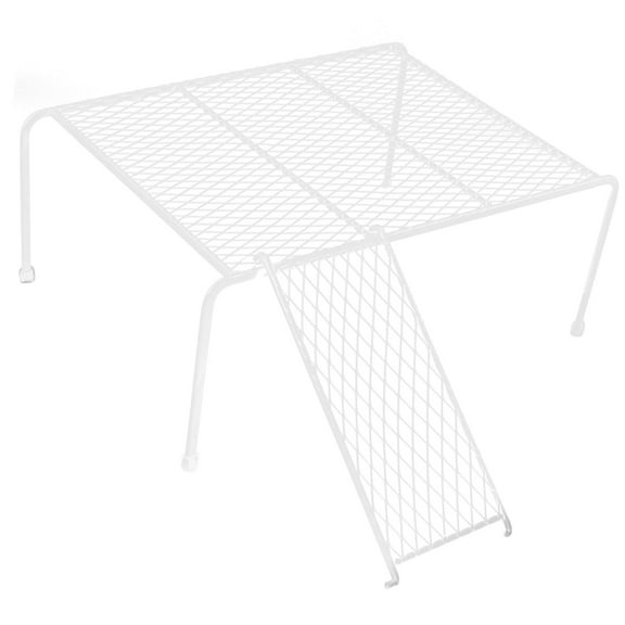 MLINS White Iron Chicken Coop Platform with Ladder for Storage Strong and Stable Hollow Metal Design