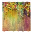 thumbnail image 3 of Ambesonne Flower Shower Curtain, Abstract Blossoms Florets, 69"Wx75"L, Earth Yellow, 3 of 3