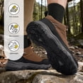 thumbnail image 5 of Fittington Men's Walking Hiking Shoes Outdoor Trekking Athletic shoes Arch Support | Reflective Safety Feature | Dark Brown/Gray, 5 of 10