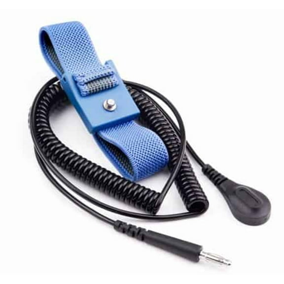 WB4037 Wrist Band & Coil Cord Set - 6ft Coil Cords; Machined 4mm Snap