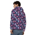 thumbnail image 4 of Vsdgher funny Skull daisy flower Mens Hoodies Zip Hoodie, Hoodies for Men, Zip-up Hooded Sweatshirt-X-Large, 4 of 5