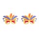 thumbnail image 1 of Matsuzay Marco de anteojos de pluma de colores DIY gafas de carnaval accesorio para payaso 2Conjunto, 1 of 6