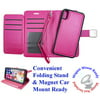"for 5.8"" Apple iPhone 10 X case iphoneX Case Wallet Phone Case Tortilla Wrap Detachable Bumper Stand Pouch Folder Purse Screen Flip Cover Pink"