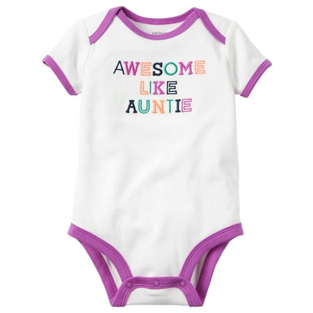 Awesome Outfit - Carters Baby Clothing Outfit Girls Awesome Like Auntie Collectible Bodysuit White