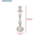 thumbnail image 3 of Aspen Creative 16303-31, Nickel Aluminum Decorative Candle Holder, 4" D x 10-1/2" H, 3 of 3