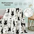 thumbnail image 5 of Black Cat Blanket for Cat Lovers Cat Themed Gifts for Adults Women Kids Cute Cat Throw Blanket Room Decor Soft Quilt for Bed Couch Throw-50x40In Child/Kid, 5 of 6