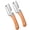 2, variant on 2-in-1 Stainless Steel Vegetable Peeler with Wooden Handle & Bottle Opener, Ultra-Sharp Kitchen Tool for Papaya