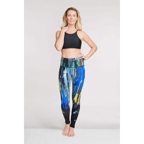High Waisted Slimming Full Length Legging in Painted Palette